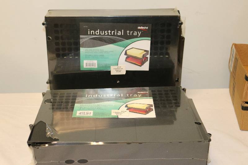lot 6690 image: Stacking Office Industrial Trays