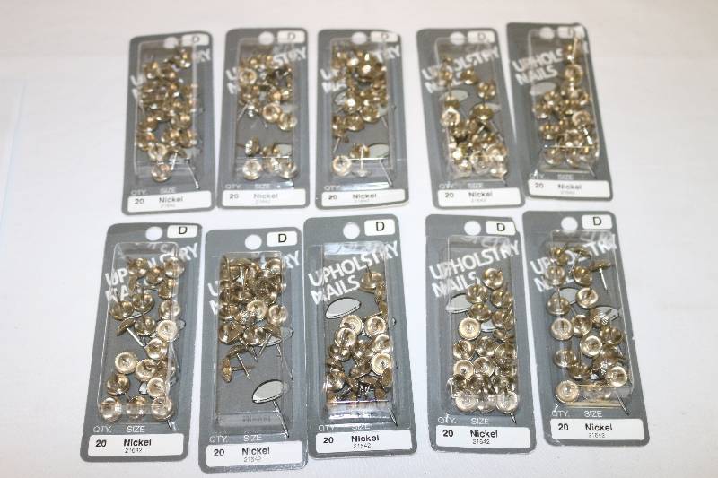 lot 6719 image: Upholstery Tacks - 20 Packs - New
