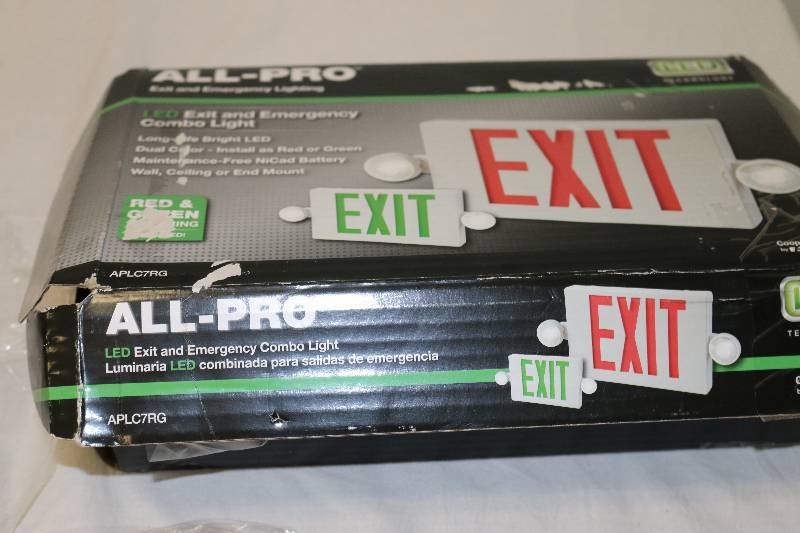 lot 6722 image: Exit Sign - LED Lighting