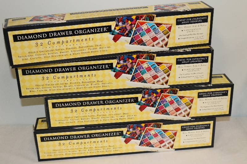 lot 6739 image: 4 Diamond Drawer Organizers