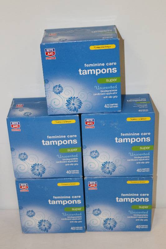 lot 6745 image: Rite Aid Tampons - Cardboard - 200 count