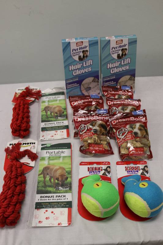 lot 6786 image: Dog Lot of Toys and Treats