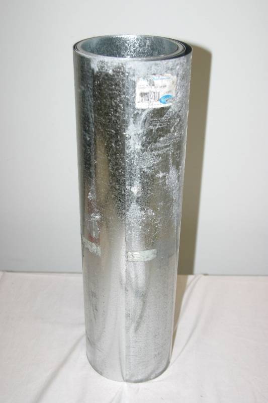 lot 7399 image: 25 Feet x 20 Inches Galvanized Sheet Metal Roll