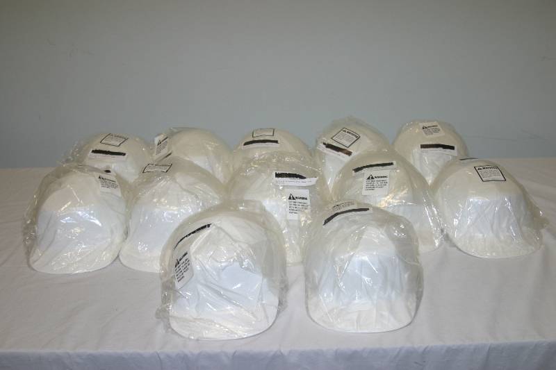 lot 7547 image: 12 Bullard White Bump Caps - NEW -