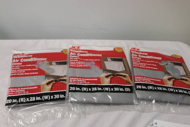 lot 6818 image: 3 AC Window Unit Covers