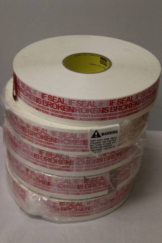 lot 6872 image: Scotch Tape - If Seal is Broken Warning 5 ROLLS