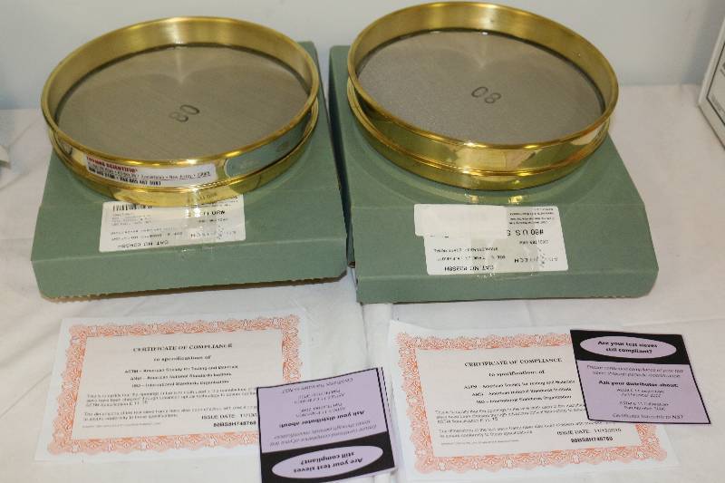 lot 6884 image: 2 Brass Test Sieves #80