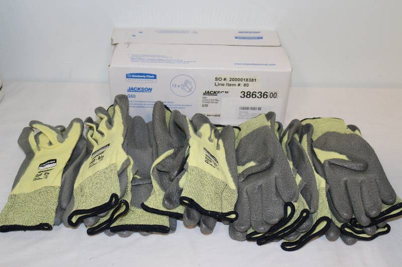 lot 6900 image: Level 2 Cut Resistant Polyurethane Coated Gloves 12 Pairs