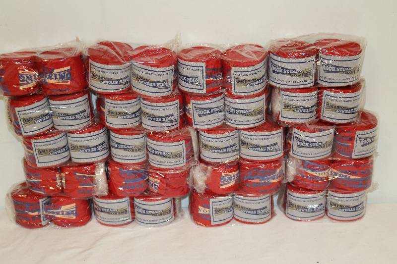 lot 6920 image: 40 Red Boxing Mixed Martial Arts Wraps