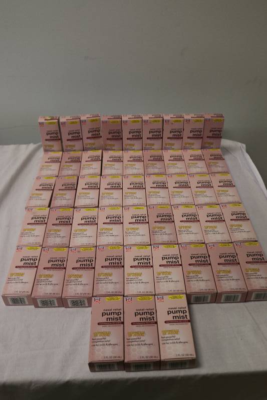 lot 6958 image: 48 BoxesBottles of Nasal Relief Pump Sprays