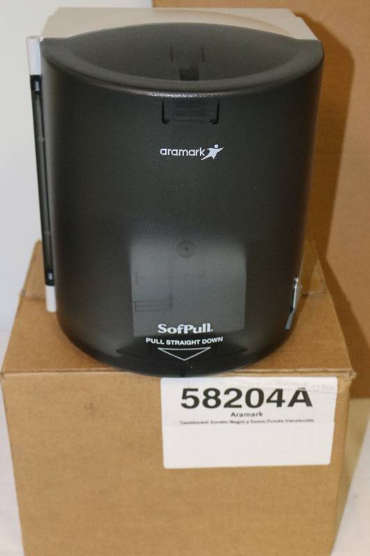 lot 6975 image: NEW Aramak Translucent Smoke SofPull Papertowel Dispenser