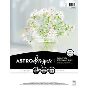 lot 39648 image: 8.5x11 50-Sheet Bright White Cardstock 65 lb- Astrodesigns