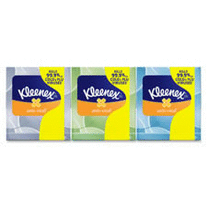lot 40650 image: Kleenex KCC21286 Anti-viral Facial Tissue 3 per Pack White