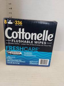 lot 40693 image: Cottonelle FreshCare Flushable Wet Wipes - 8pk42ct
