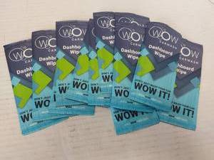 lot 40802 image: 12 WOW Carwash Dashboard Wipes