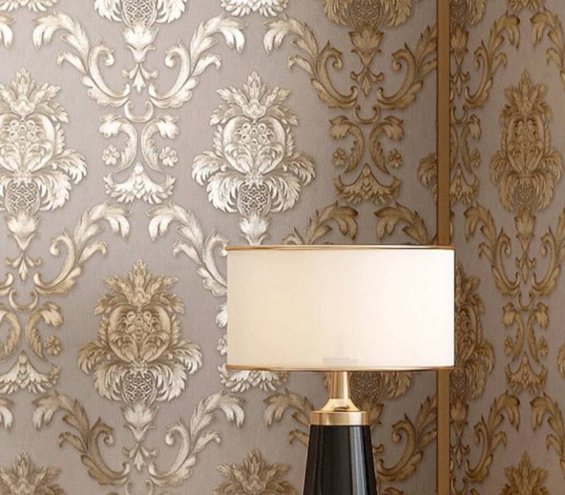 lot 410105 image: Ovoin Luxury Carved Embossed Bronzing Wallpaper