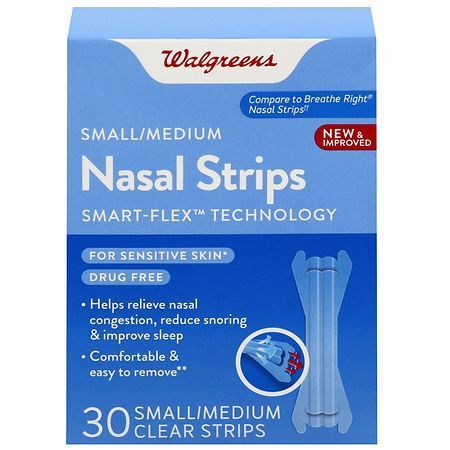 lot 500465 image: Walgreens Smart-Flex Nasal Strips SmallMedium - 30.0 ea