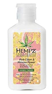 lot 500529 image: Hempz Fresh Fusions Pink Citron & Mimosa Flower Energizing Herbal Body Moisturizer, 2.25 Fl Oz (B08VQGFK8S)