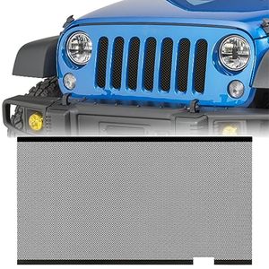 lot 43527 image: moveland Grill Insert for Jeep - Aluminum Alloy Mesh Grill Insert Screen Compatible with 2007-2018 Jeep Wrangler JK JKU