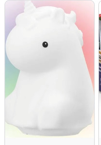 lot 43530 image: Globe Electric Unicorn Rechargable LED Color Changing Squish night light