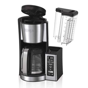 lot 43598 image: Ninja CE251 Programmable Brewer, with 12-cup Glass Carafe, Black and Stainless Steel Finish