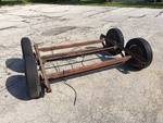 2 TRAILER DROP AXLES BOLTED TO FRAME