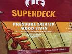 4 GALLONS OF SUPERDECK WOOD STAIN 2007 CANYON BROWN
