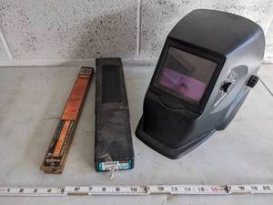 lot 877 image: Welding Rods & Welding Helmet