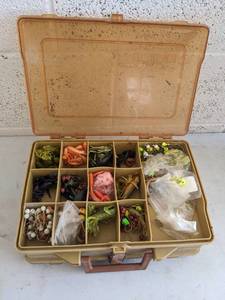 lot 926 image: Tackle Box Filled With Plastic Lures  See Pics