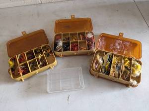 lot 940 image: (4) Small Tackle Holders W Tackle
