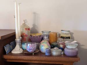 lot 561 image: Candles and Candle Holders.