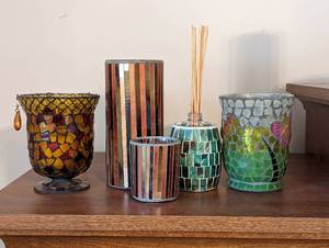 lot 571 image: Mosaic Vases.