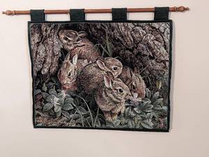lot 590 image: Rabbit Tapestry.