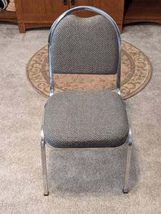 lot 592 image: (3) Stackable Office Chairs.