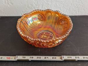 lot 599 image: Vintage Iridescent Orange Bowl.