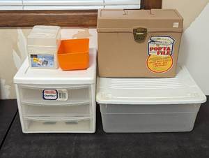lot 651 image: Organizer and Bins.
