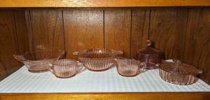 lot 786 image: Pink Bowls, Cups, Candy Dishes.
