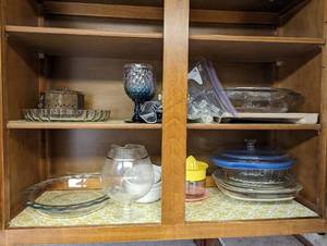 lot 793 image: Pie Plate, Goblets, and More.