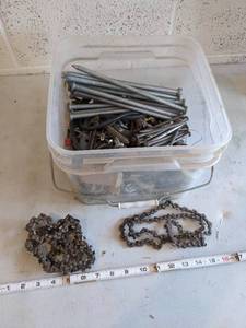 lot 992 image: Chainsaw Chain  Large Nails  Wire & More