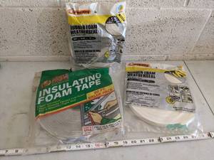 lot 1055 image: Insulation Foam Tape and (2) Rubber Foam Weatherseal.