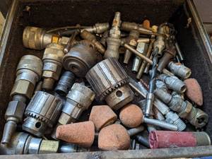 lot 1094 image: Drill Chucks, Air Hose Attachments and more.