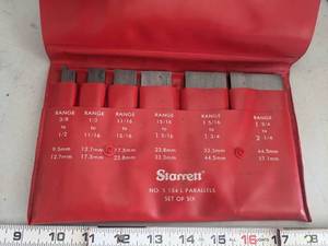 lot 1106 image: Starrett Parallels Set.