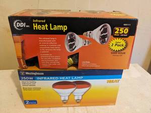 lot 1123 image: Infrared Heat Lamp Bulbs.