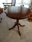 Antique Imperial lamp table w/ claw feet
