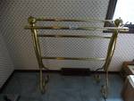 Brass quilt rack