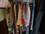 Contents of closet- Dress's, jackets, coats, misc.
