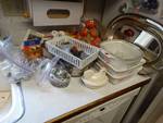 Lot of various kitchenware, dishes, misc.