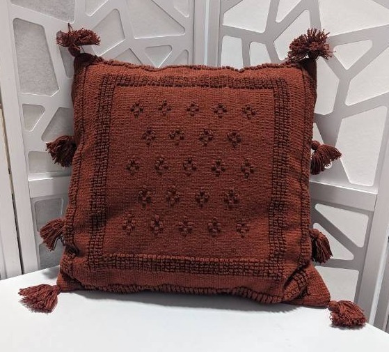lot 334982 image: THROW PILLOW- 20 x 20. Burnt Sienna
