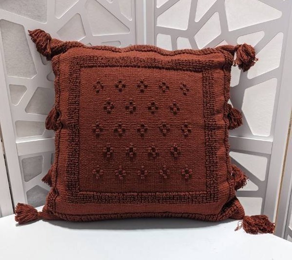 lot 334983 image: THROW PILLOW- 20 x 20. Burnt Sienna