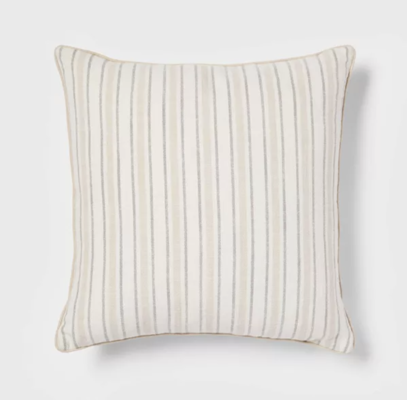 lot 334995 image: THROW PILLOW- 18 x 18. Reversible. Multi Neutral